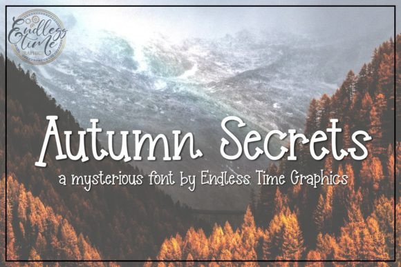 Autumn Secrets: A Handwritten Font for Crafting Beautiful Products