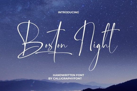 Bring Elegance to Your Handmade Creations with Boston Night Font