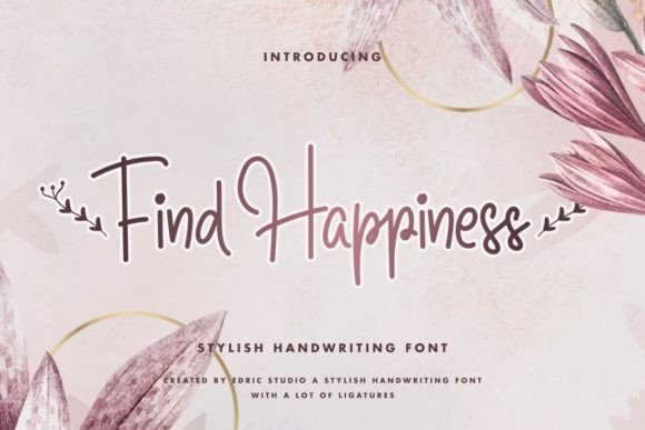 Find Happiness: A Charming Script Font for Editorial Design
