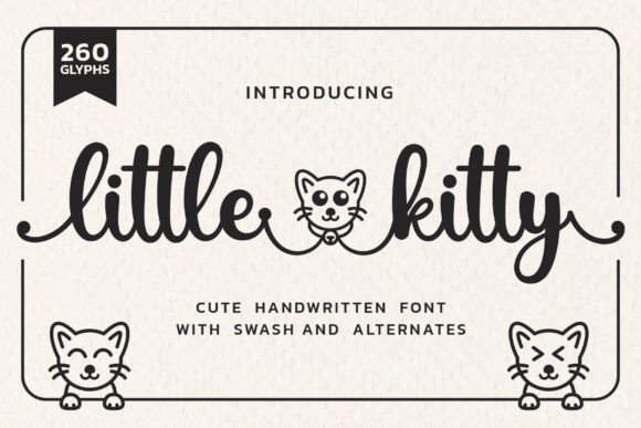 Little Kitty Font: A Handwritten Typeface for Cute and Engaging Marketing