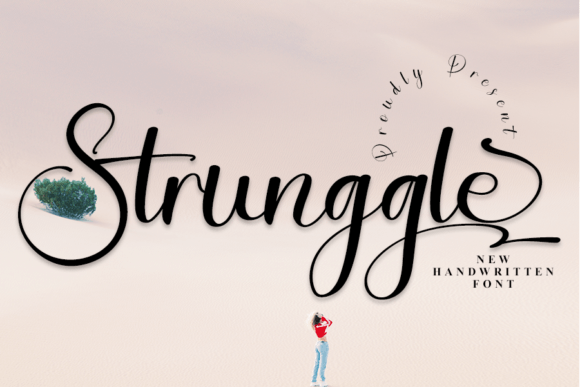 Strunggle: A Script Font Built for Editorial Elegance
